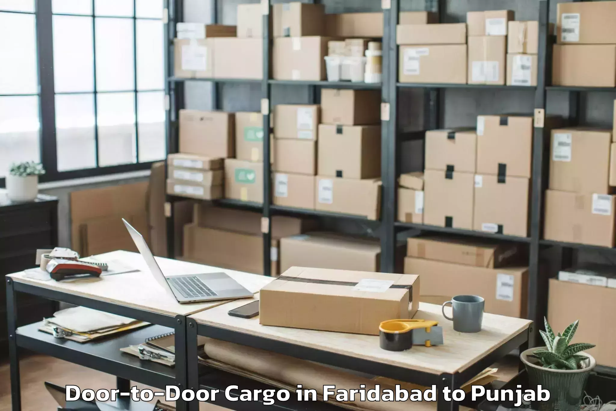 Faridabad to Mukerian Door To Door Cargo Booking